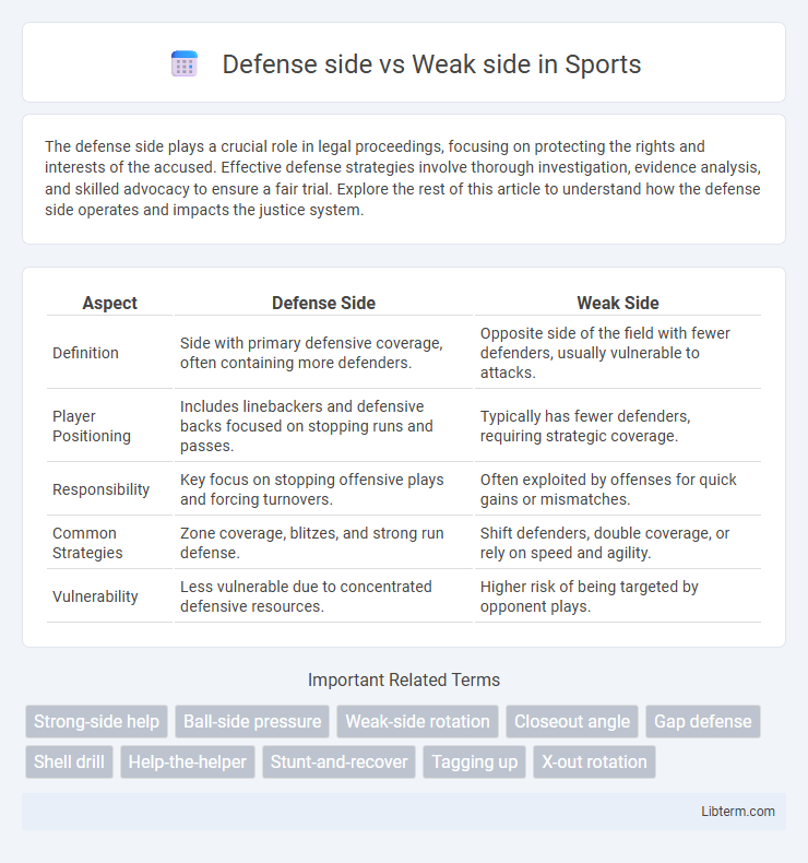 Weak side vs Defense side in Sports - What is The Difference?