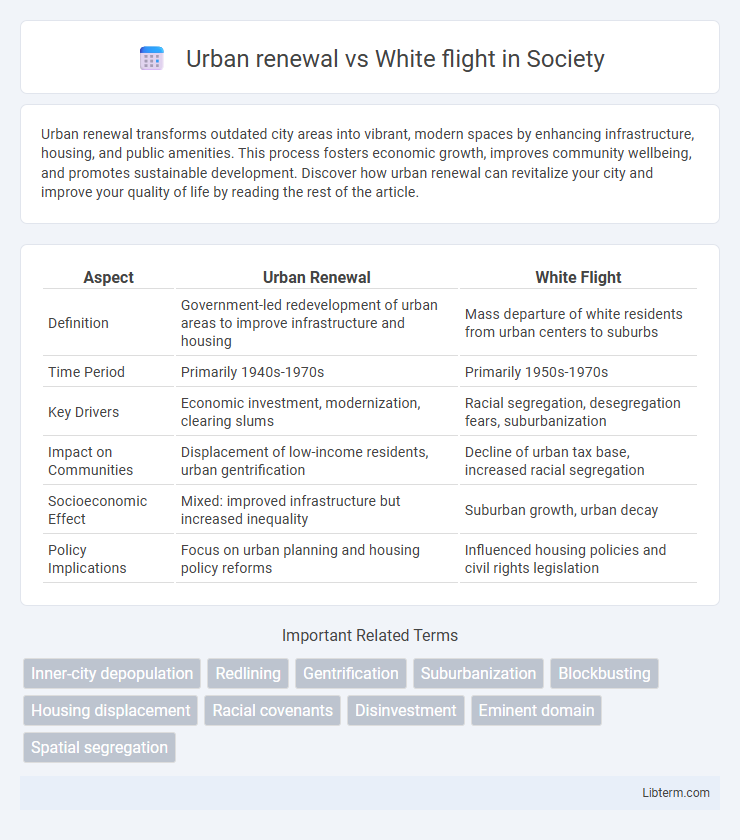 White flight vs Urban renewal in Society - What is The Difference?