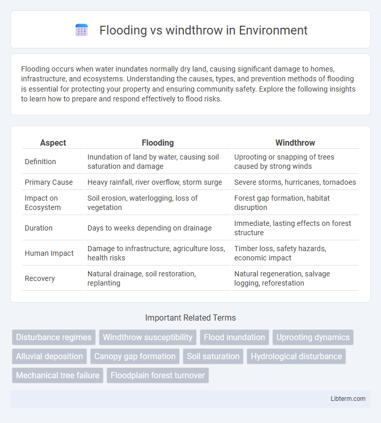 windthrow vs Flooding in Environment - What is The Difference?