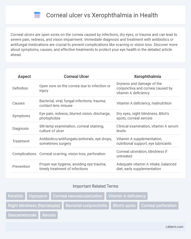 Xerophthalmia vs Corneal ulcer in Health - What is The Difference?
