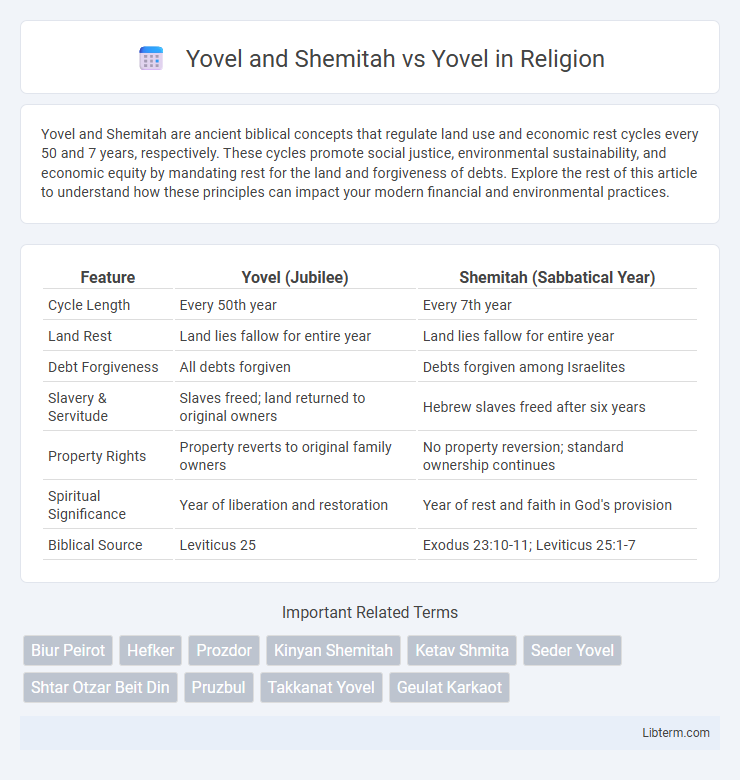 Yovel vs Yovel and Shemitah in Religion - What is The Difference?