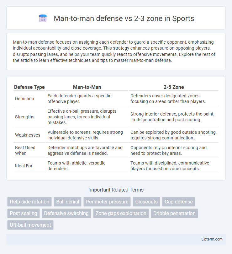 2-3 zone vs Man-to-man defense in Sports - What is The Difference?