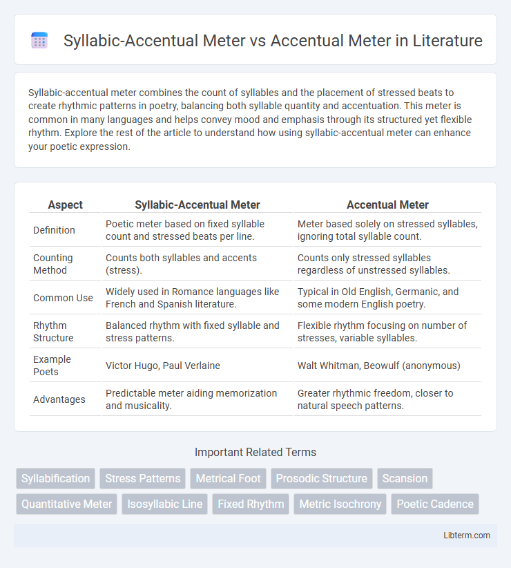 Accentual Meter vs Syllabic-Accentual Meter in Literature - What is The Difference?