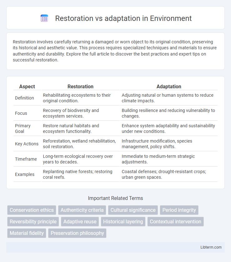 adaptation vs Restoration in Environment - What is The Difference?