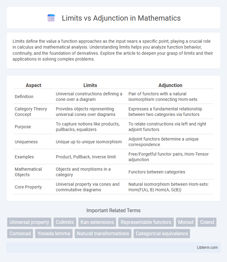 Adjunction vs Limits in Mathematics - What is The Difference?