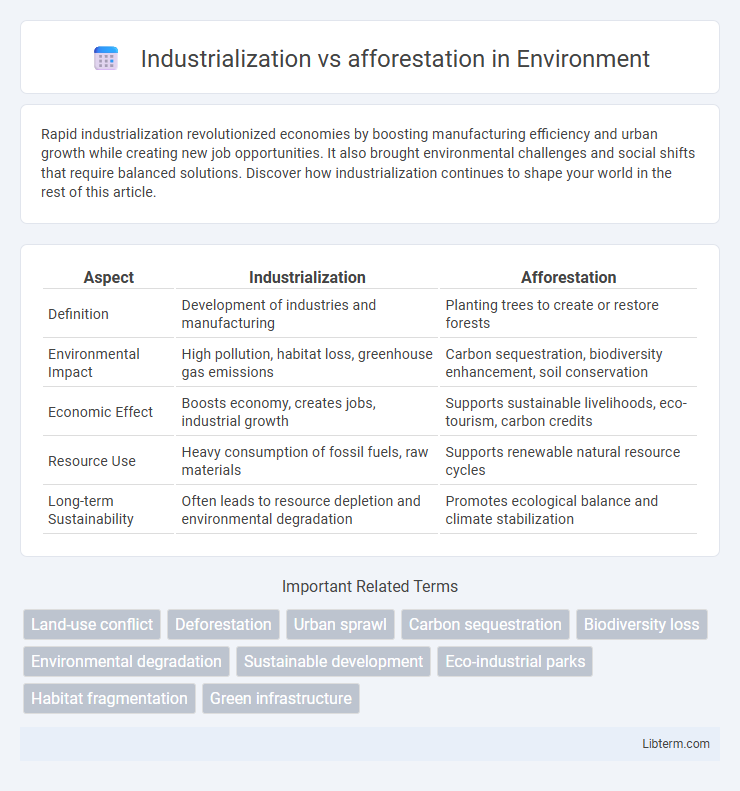 afforestation vs Industrialization in Environment - What is The Difference?
