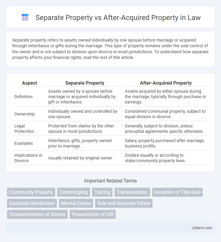 After-Acquired Property vs Separate Property in Law - What is The Difference?