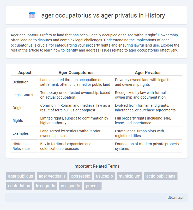 ager privatus vs ager occupatorius in History - What is The Difference?