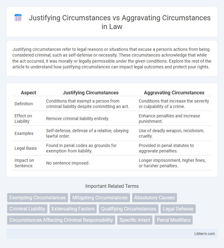 Aggravating Circumstances vs Justifying Circumstances in Law - What is The Difference?