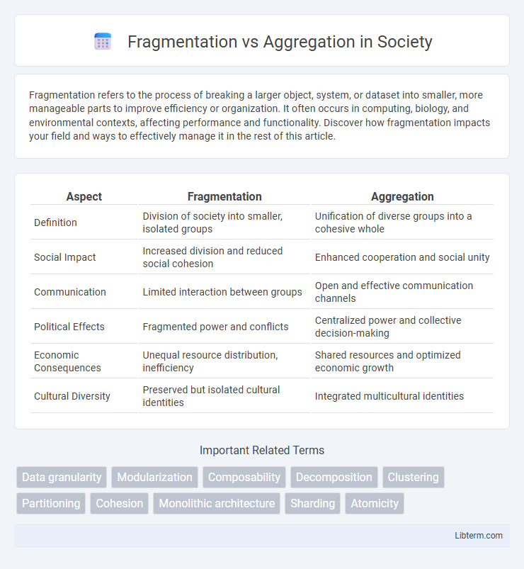 Aggregation vs Fragmentation in Society - What is The Difference?