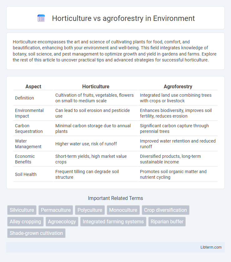 agroforestry vs Horticulture in Environment - What is The Difference?