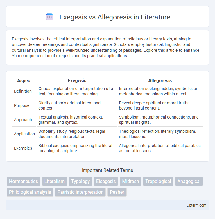 Allegoresis vs Exegesis in Literature - What is The Difference?