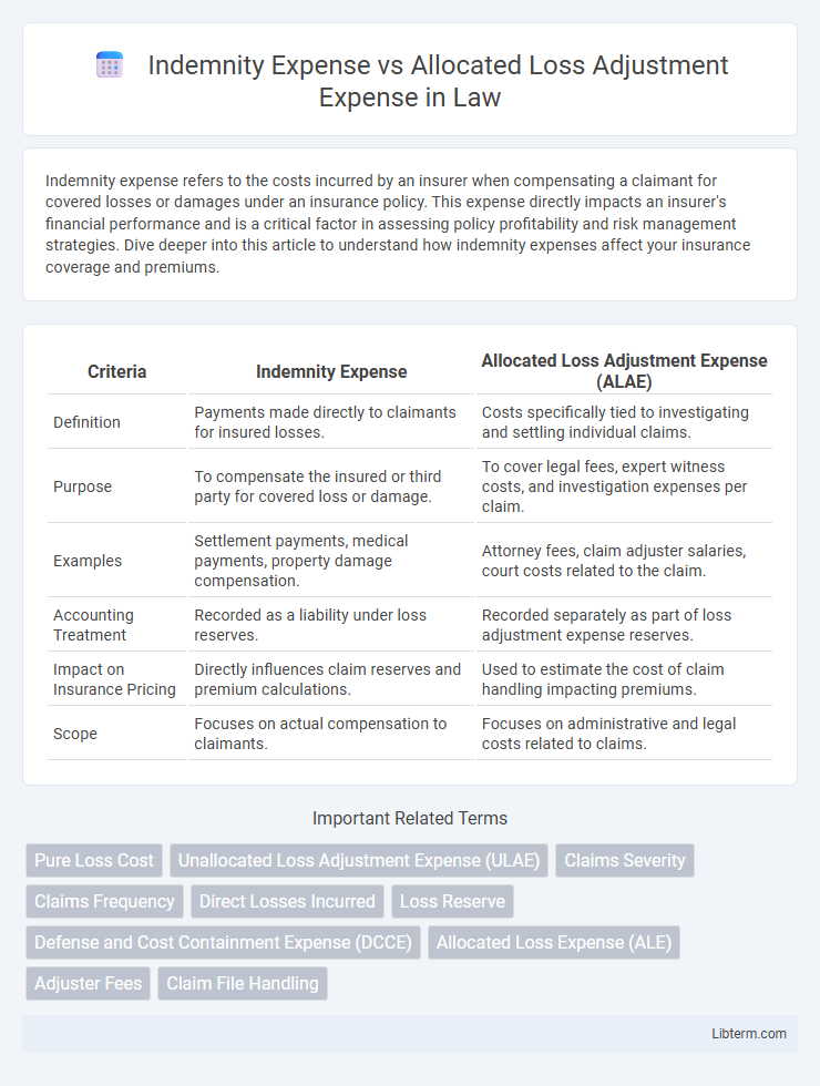 Allocated Loss Adjustment Expense vs Indemnity Expense in Law - What is The Difference?