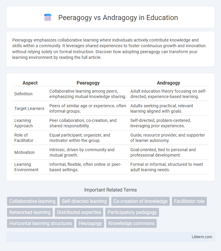 Andragogy vs Peeragogy in Education - What is The Difference?
