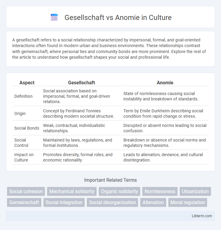 Anomie vs Gesellschaft in Culture - What is The Difference?