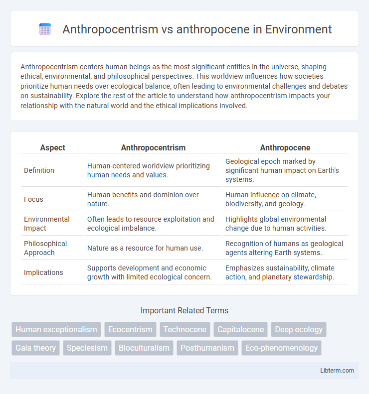 anthropocene vs Anthropocentrism in Environment - What is The Difference?