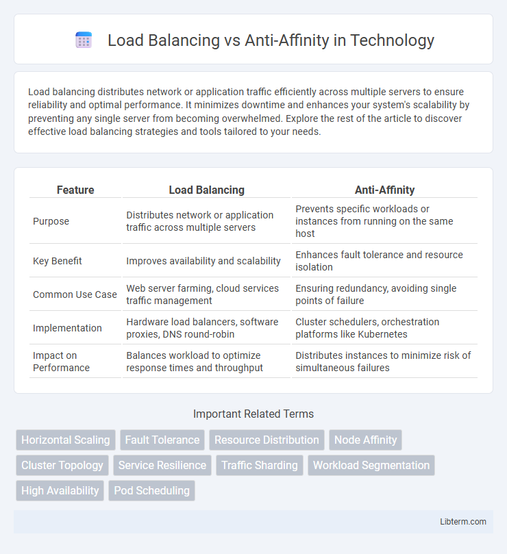 Anti-Affinity vs Load Balancing in Technology - What is The Difference?
