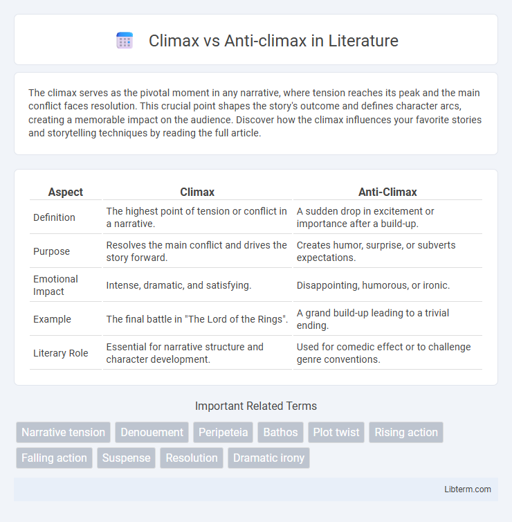 Anti-climax vs Climax in Literature - What is The Difference?