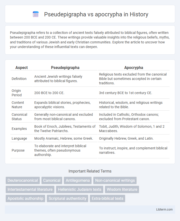 apocrypha vs Pseudepigrapha in History - What is The Difference?