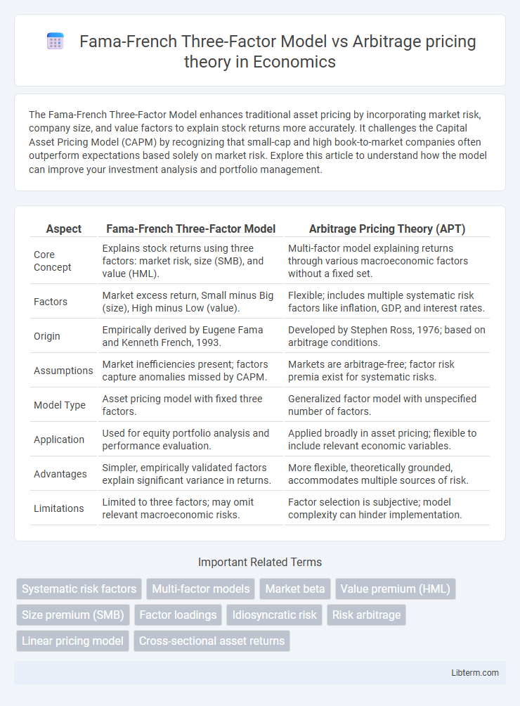 Arbitrage pricing theory vs Fama-French Three-Factor Model in Economics - What is The Difference?