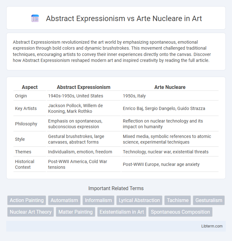 Arte Nucleare vs Abstract Expressionism in Art - What is The Difference?