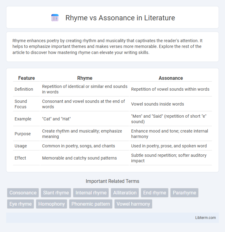 Assonance vs Rhyme in Literature - What is The Difference?