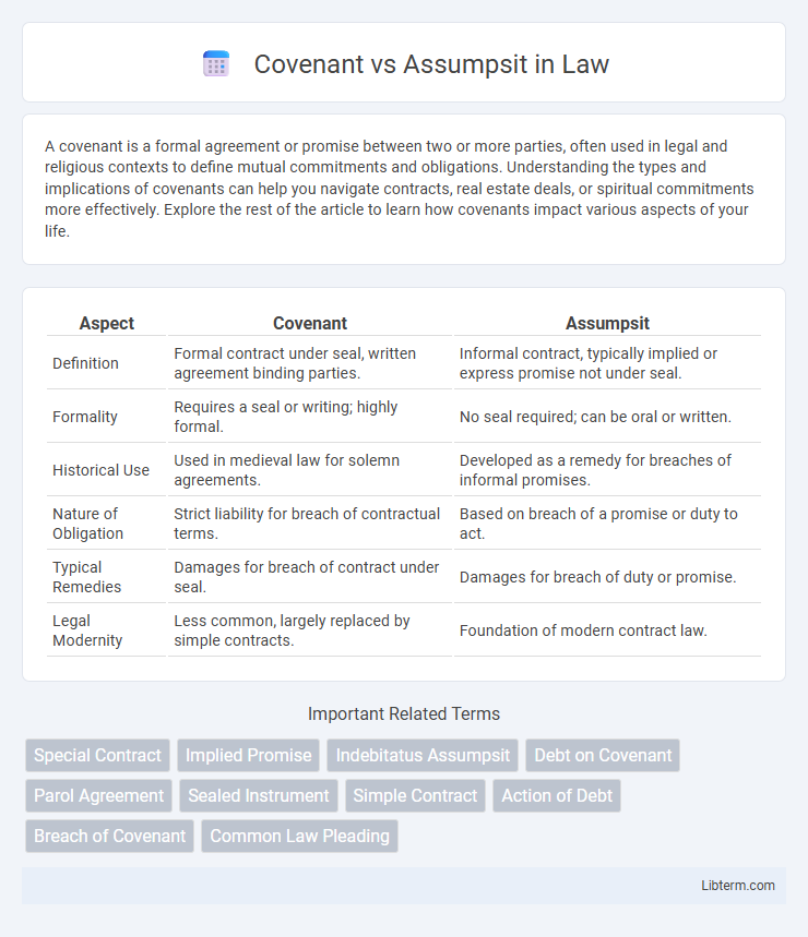 Assumpsit vs Covenant in Law - What is The Difference?