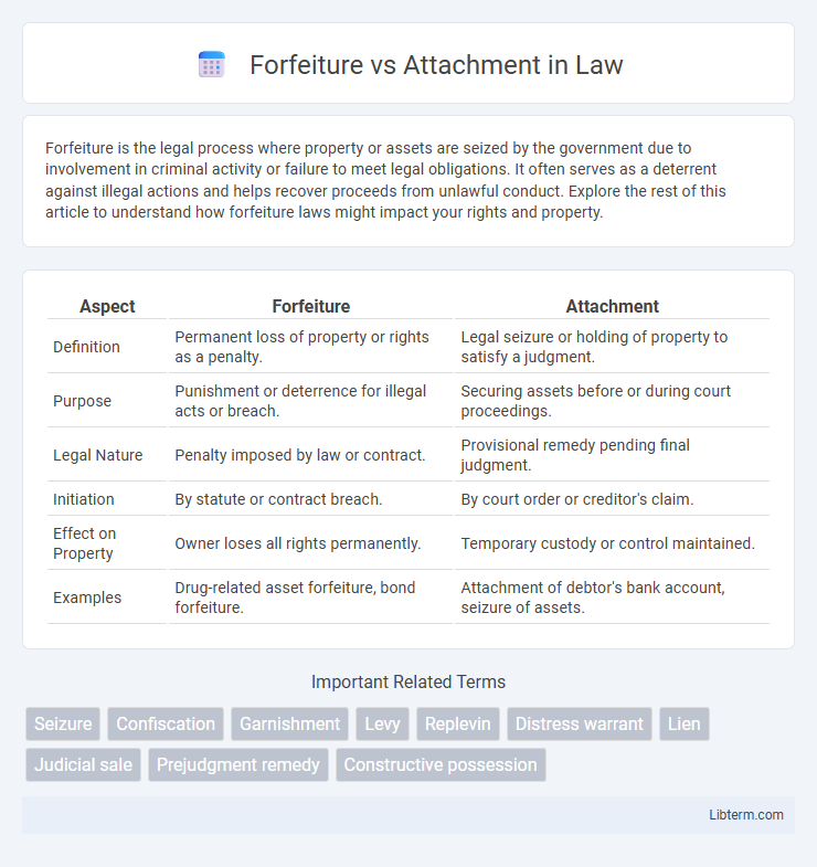 Attachment vs Forfeiture in Law - What is The Difference?