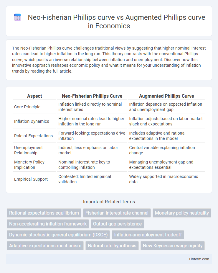 Augmented Phillips curve vs Neo-Fisherian Phillips curve in Economics - What is The Difference?