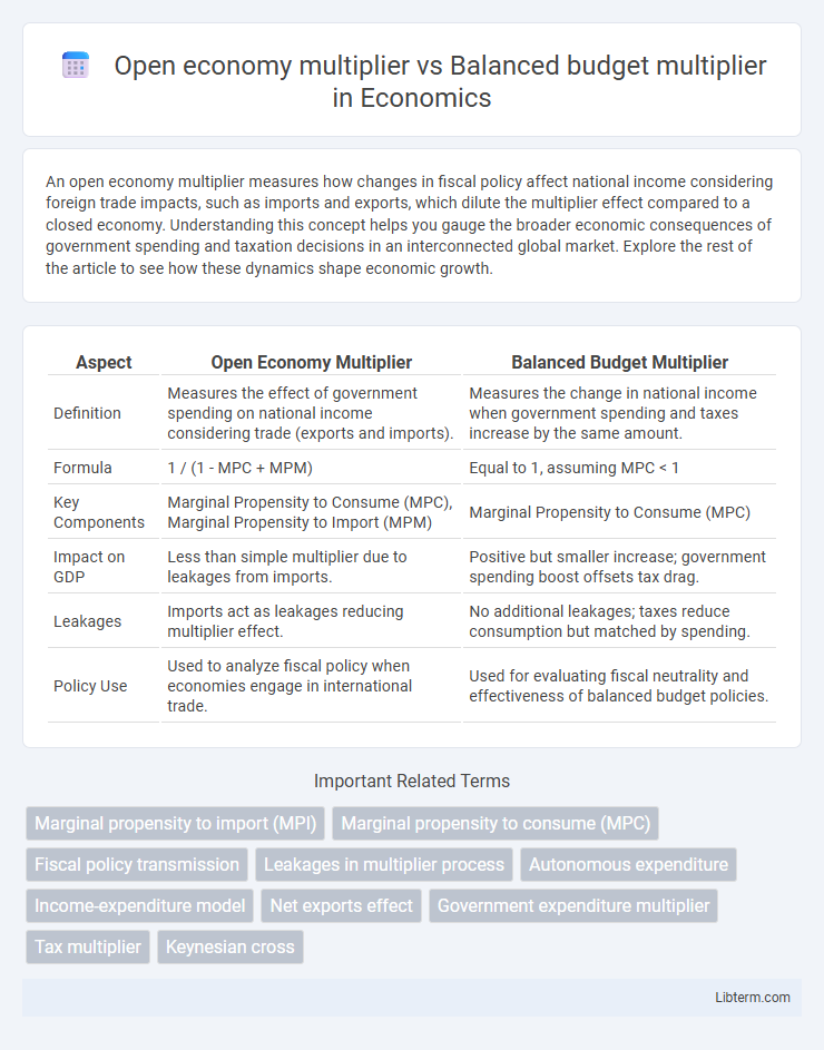 Balanced budget multiplier vs Open economy multiplier in Economics - What is The Difference?