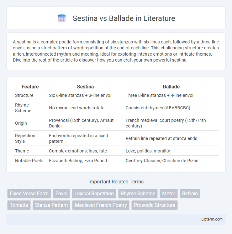 Ballade vs Sestina in Literature - What is The Difference?