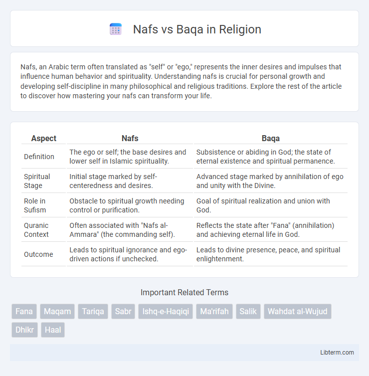Baqa vs Nafs in Religion - What is The Difference?