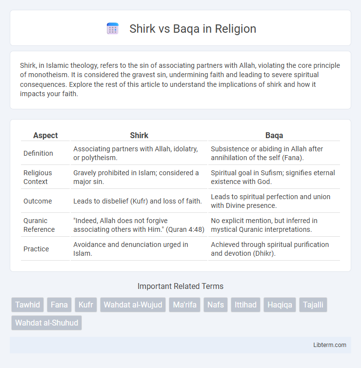 Baqa vs Shirk in Religion - What is The Difference?