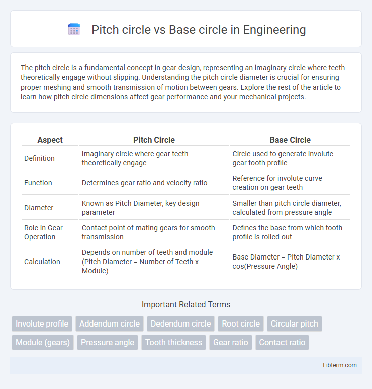 Base circle vs Pitch circle in Engineering - What is The Difference?