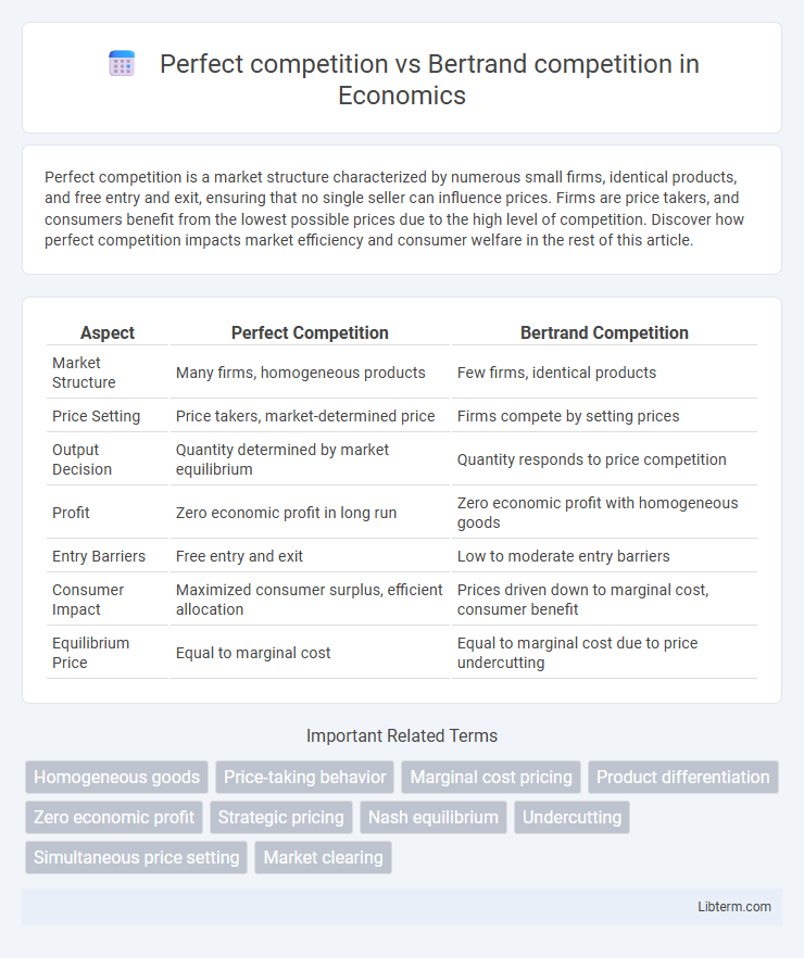 Bertrand competition vs Perfect competition in Economics - What is The Difference?
