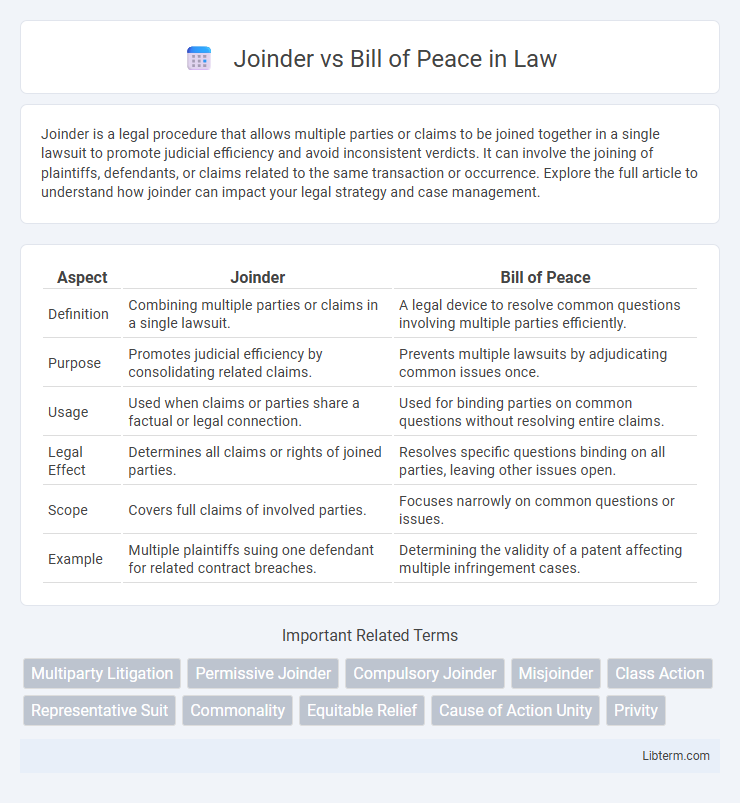 Bill of Peace vs Joinder in Law - What is The Difference?