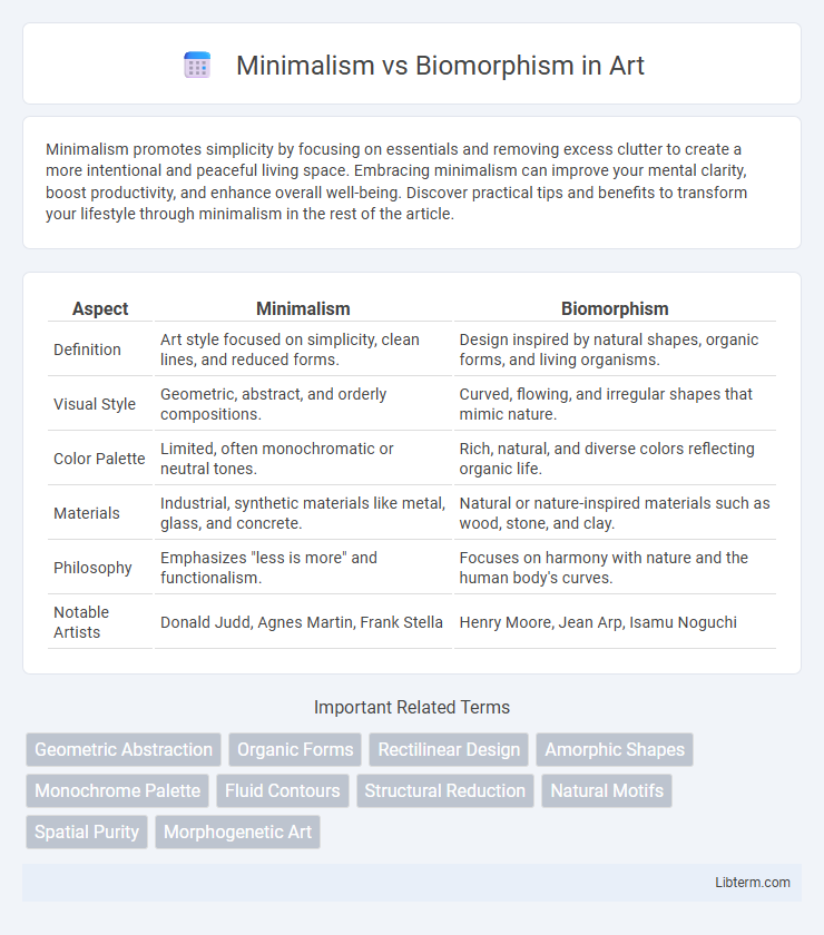 Biomorphism vs Minimalism in Art - What is The Difference?