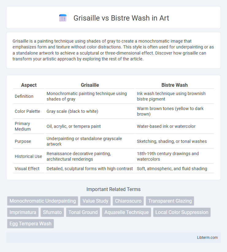 Bistre Wash vs Grisaille in Art - What is The Difference?