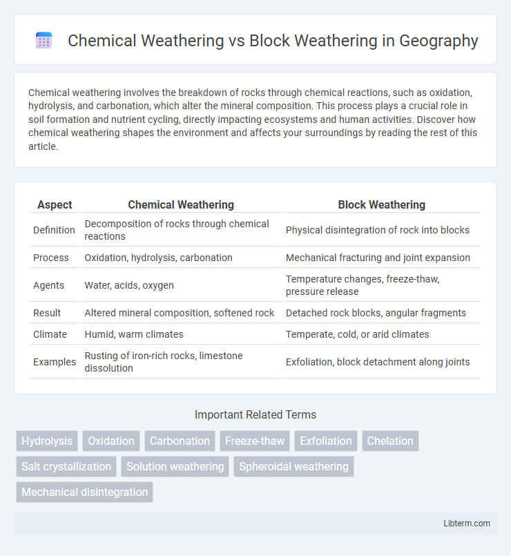 Block Weathering vs Chemical Weathering in Geography - What is The Difference?