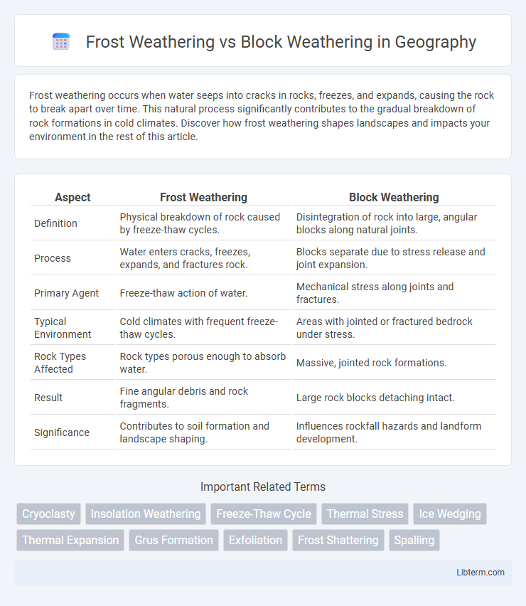 Block Weathering vs Frost Weathering in Geography - What is The Difference?
