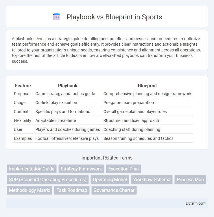 Blueprint vs Playbook in Sports - What is The Difference?