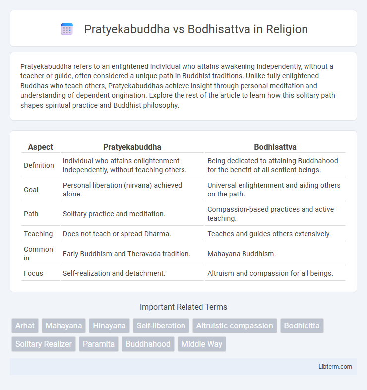 Bodhisattva vs Pratyekabuddha in Religion - What is The Difference?