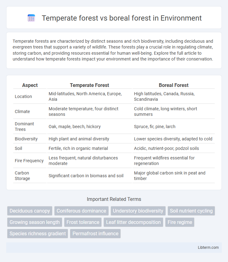 boreal forest vs Temperate forest in Environment - What is The Difference?