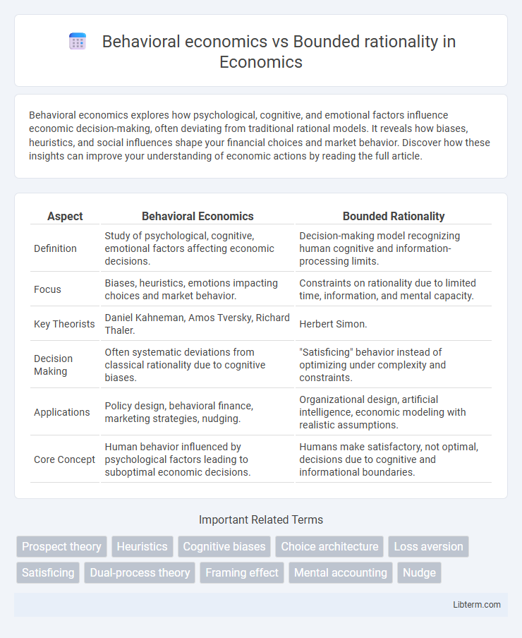 Bounded rationality vs Behavioral economics in Economics - What is The Difference?