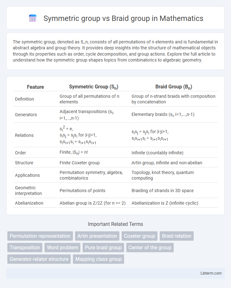 Braid group vs Symmetric group in Mathematics - What is The Difference?