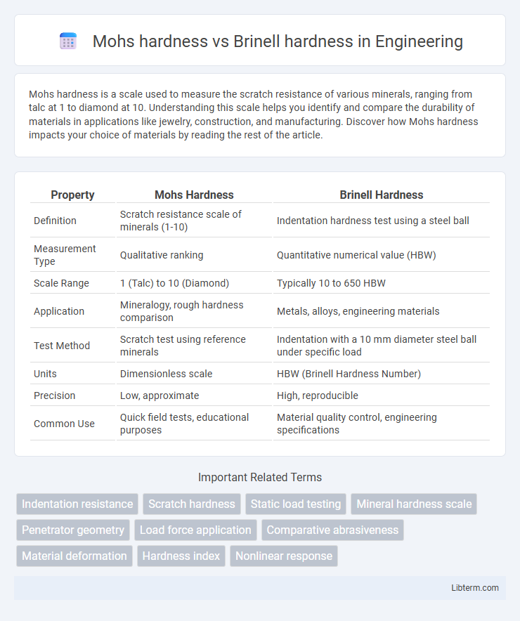 Brinell hardness vs Mohs hardness in Engineering - What is The Difference?