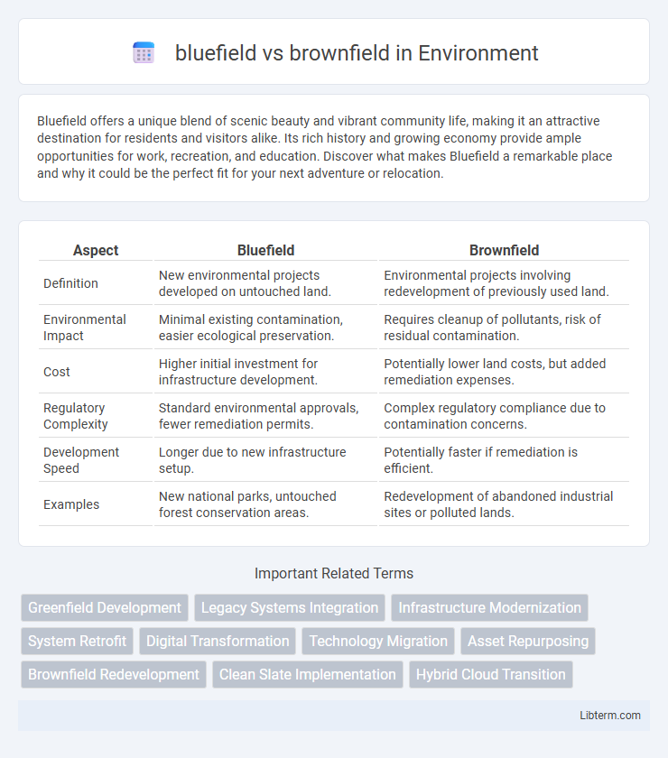 brownfield vs bluefield in Environment - What is The Difference?