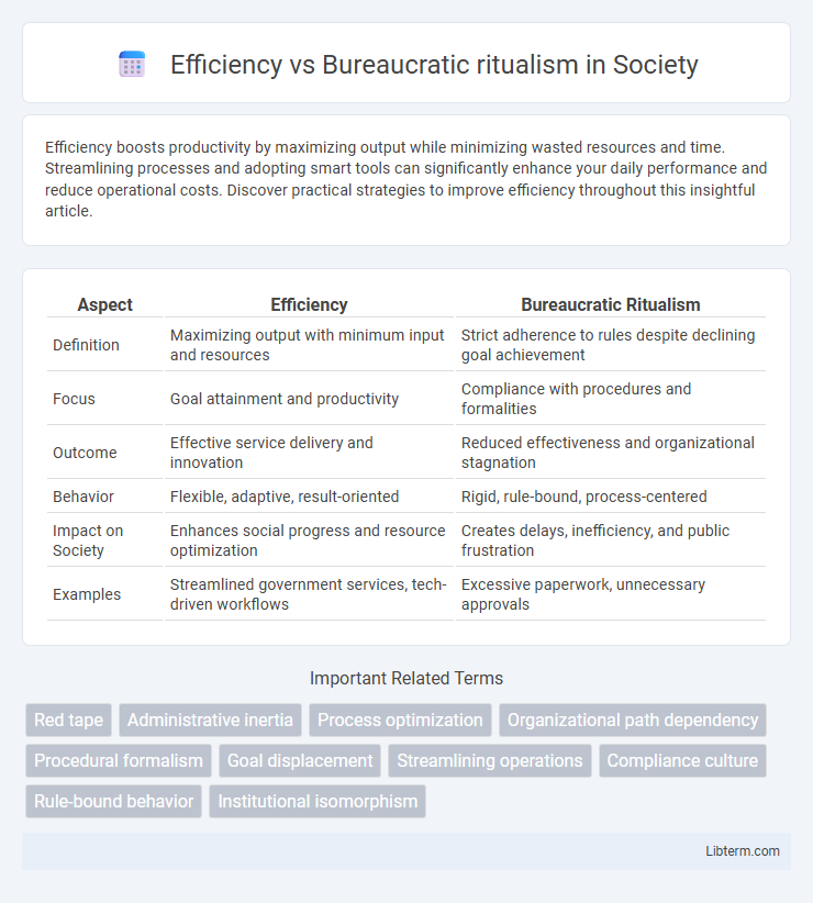 Bureaucratic ritualism vs Efficiency in Society - What is The Difference?