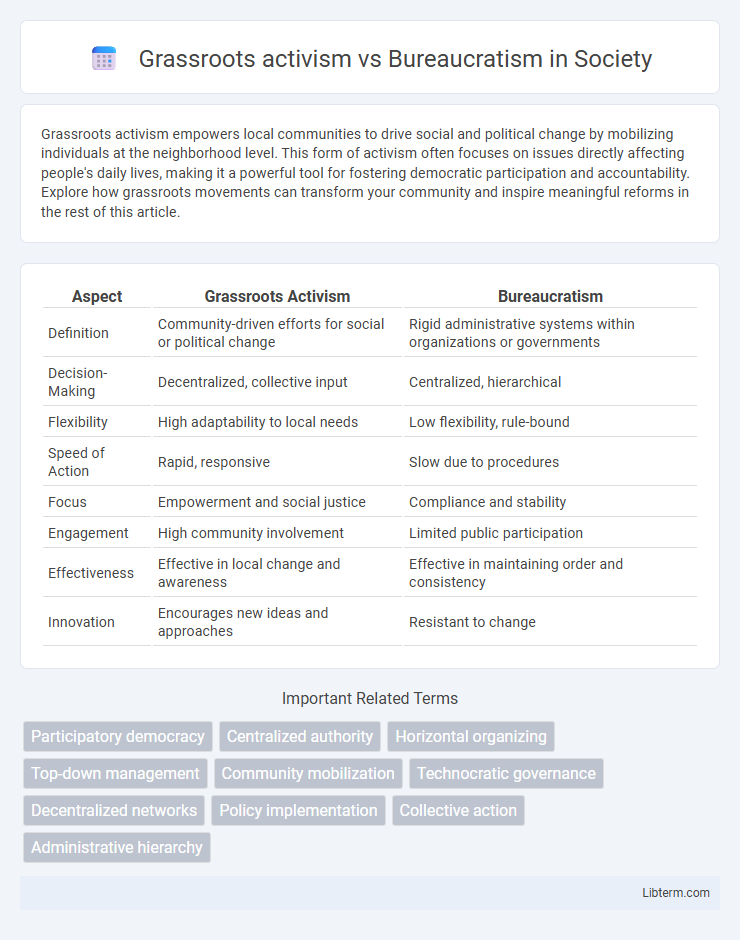 Bureaucratism vs Grassroots activism in Society - What is The Difference?