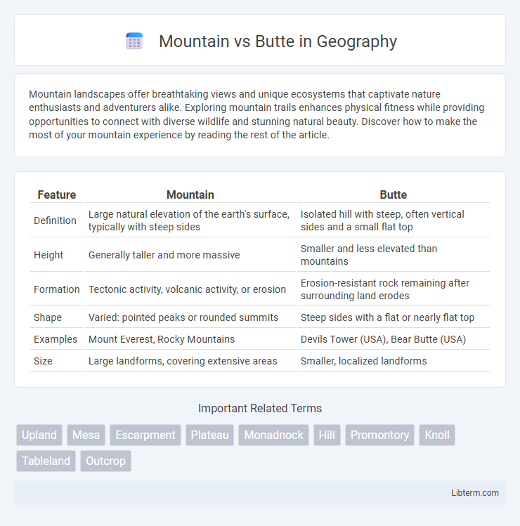 Butte vs Mountain in Geography - What is The Difference?